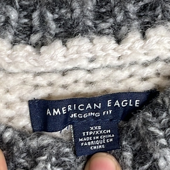 American Eagle Womens Sweater Striped Stretch Knit Jegging Fit XXS XXSMALL - Picture 2 of 9